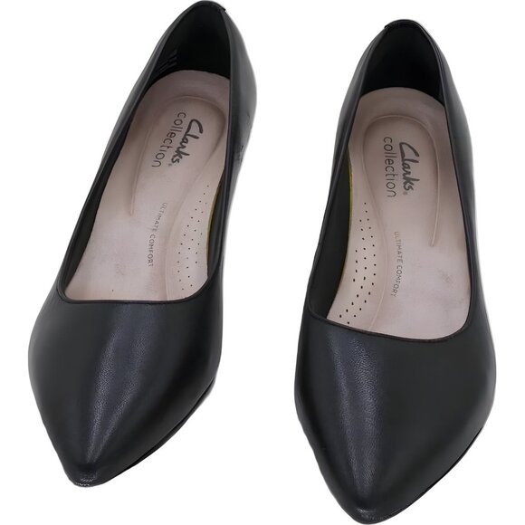 Clarks Collection Keply Vine Pointed Toe Pumps Black Women's US 6.5W - Picture 5 of 6